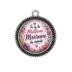 Pendentif Cabochon Argent - tu es la meilleure marraine du monde
