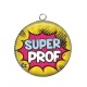 Pendentif Cabochon Argent - super prof