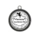 Pendentif Cabochon Argent - marraine ma bonne fée