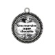 Pendentif Cabochon Argent - une marraine super chouette