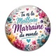 Cabochon Verre - tu es la meilleure marraine du monde