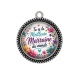 Pendentif Cabochon Argent - tu es la meilleure marraine du monde