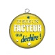 Pendentif Cabochon Argent - facteur qui déchire