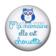 Cabochon Résine - ma marraine elle est chouette