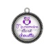 Pendentif Cabochon Argent - ma marraine elle est chouette
