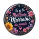 Cabochon Résine - tu es la meilleure marraine du monde