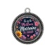 Pendentif Cabochon Argent - tu es la meilleure marraine du monde