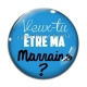 Cabochon Verre - veux tu être ma marraine
