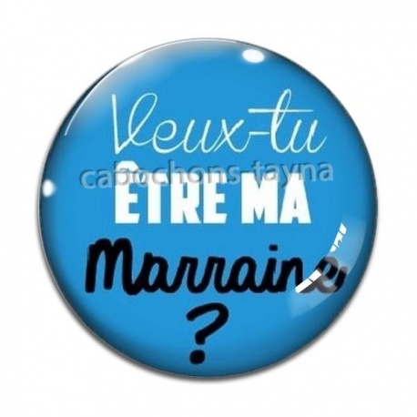 Cabochon Verre - veux tu être ma marraine