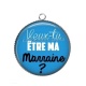 Pendentif Cabochon Argent - veux tu être ma marraine