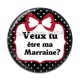 Cabochon Résine - veux tu être ma marraine