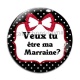 Cabochon Verre - veux tu être ma marraine