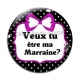 Cabochon Verre - veux tu être ma marraine
