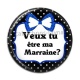 Cabochon Résine - veux tu être ma marraine