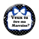 Cabochon Verre - veux tu être ma marraine