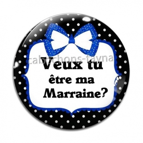 Cabochon Verre - veux tu être ma marraine