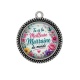 Pendentif Cabochon Argent - tu es la meilleure marraine du monde