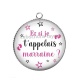 Pendentif Cabochon Argent - et si je t'appelais marraine