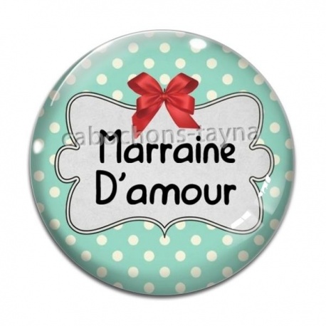 Cabochon Verre - marraine d'amour