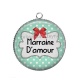 Pendentif Cabochon Argent - marraine d'amour