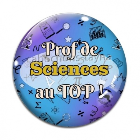 Cabochon Verre - prof de sciences au top