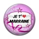 Cabochon Résine - je t'aime marraine
