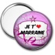 Miroir de poche - je t'aime marraine