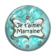 Cabochon Résine - je t'aime marraine