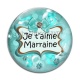 Cabochon Verre - je t'aime marraine