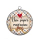 Pendentif Cabochon Argent - une super marraine