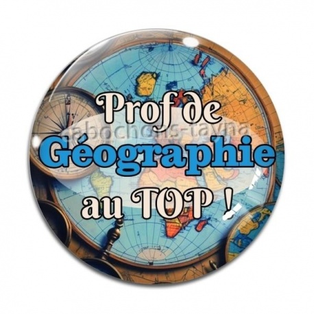 Cabochon Verre - prof de géographie au top