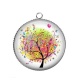 Pendentif Cabochon Argent - arbre de vie