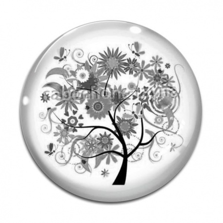 Cabochon Verre - arbre de vie