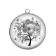Pendentif Cabochon Argent - arbre de vie