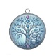 Pendentif Cabochon Argent - arbre de vie bouddha