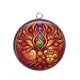Pendentif Cabochon Argent - arbre de vie bouddha