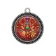 Pendentif Cabochon Argent - arbre de vie bouddha