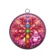 Pendentif Cabochon Argent - arbre de vie bouddha