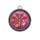 Pendentif Cabochon Argent - arbre de vie bouddha