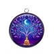 Pendentif Cabochon Argent - arbre de vie bouddha