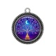 Pendentif Cabochon Argent - arbre de vie bouddha