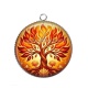 Pendentif Cabochon Argent - arbre de vie