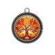 Pendentif Cabochon Argent - arbre de vie