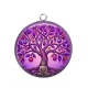 Pendentif Cabochon Argent - arbre de vie bouddha