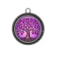 Pendentif Cabochon Argent - arbre de vie bouddha