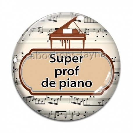 Cabochon Verre - super prof de piano
