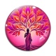 Cabochon Verre - arbre de vie bouddha