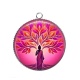 Pendentif Cabochon Argent - arbre de vie bouddha