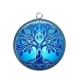 Pendentif Cabochon Argent - arbre de vie bouddha