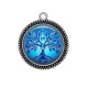 Pendentif Cabochon Argent - arbre de vie bouddha